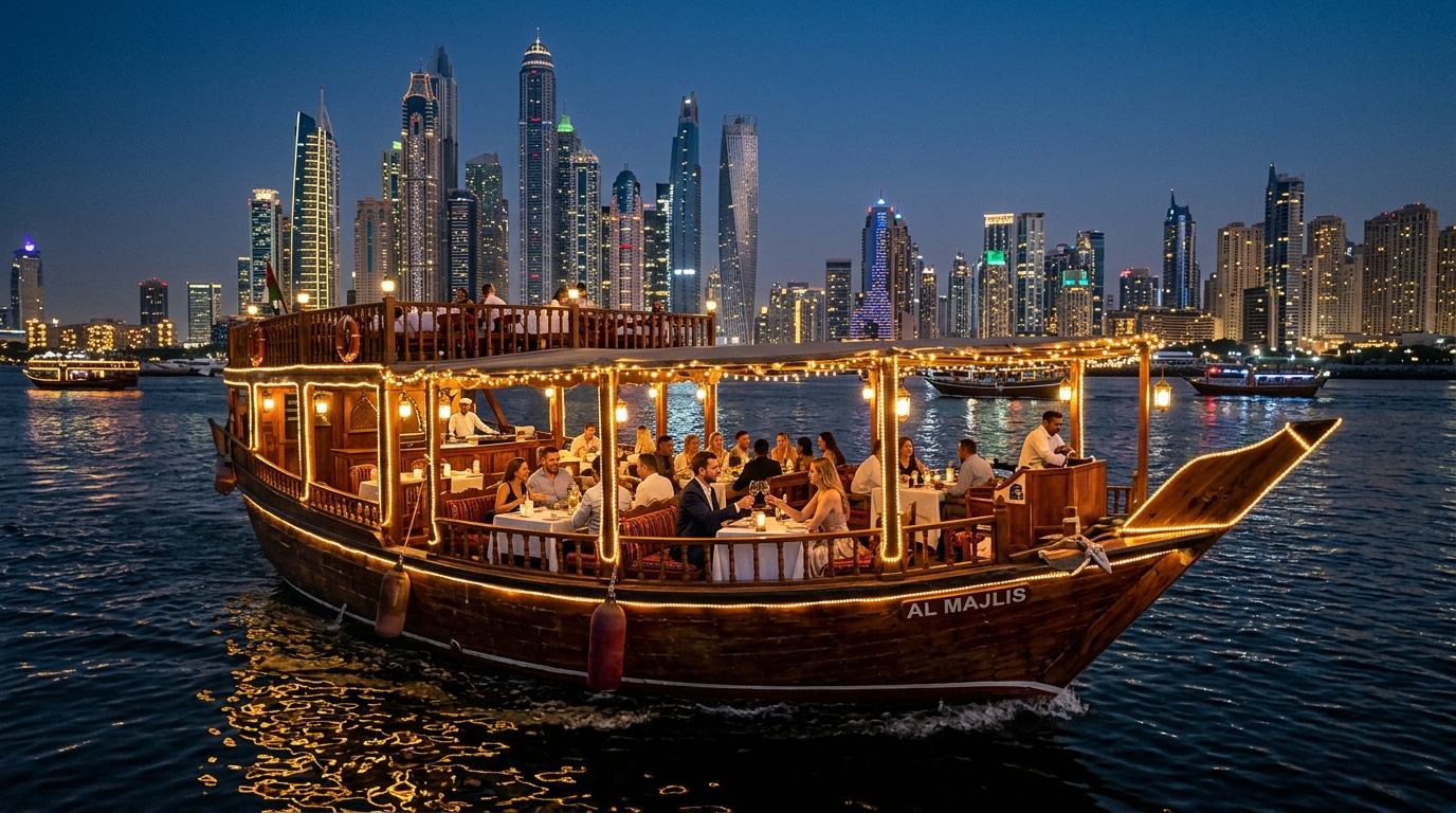 Dubai Marina Dhow Cruise with Dinner